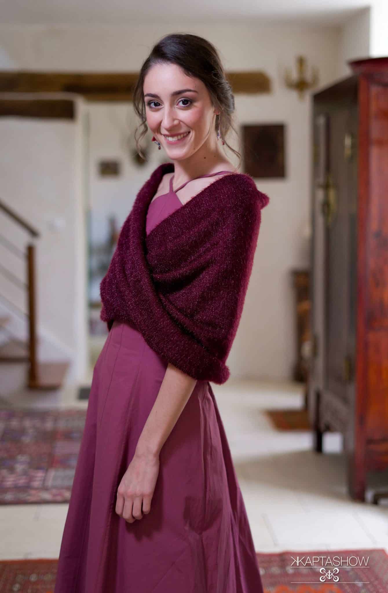 cache épaules en maille brillante pour mariage ou invités