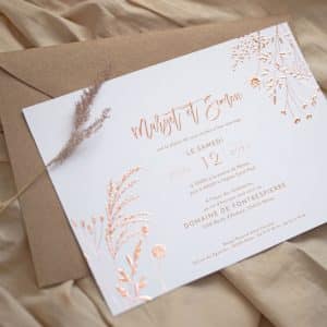 faire part mariage wild flower