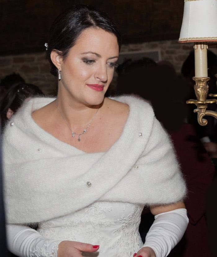 chauffe epaules maille anastasia chauffe épaules de mariage en maille