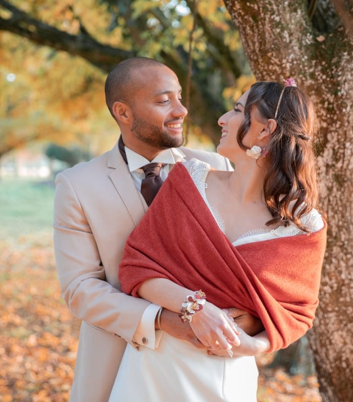 chauffe épaules mariage rouille 3 etole mariage