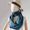 foulard en soie luxe turquoise
