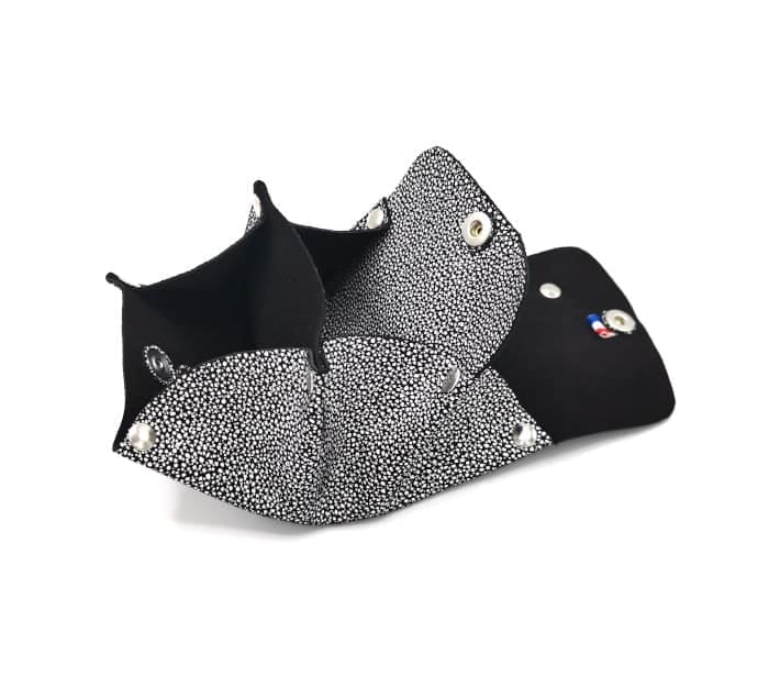 porte monnaie cuir upcyclé noir