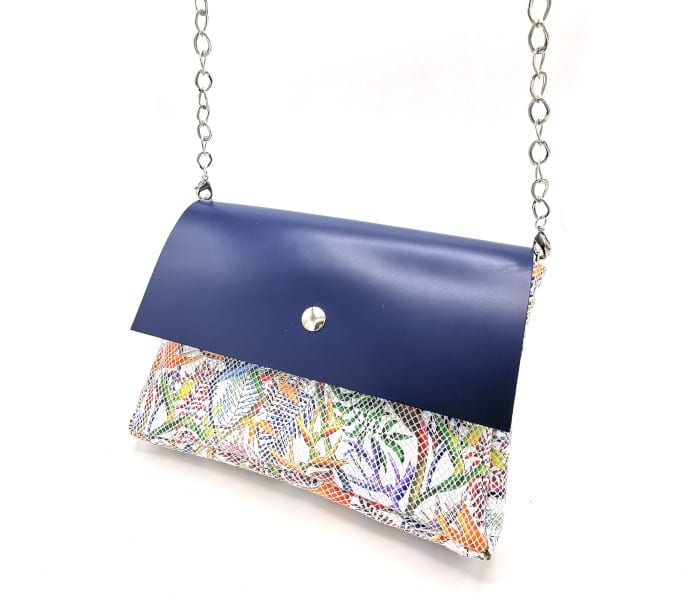 Chaine ROME argenté 125cm CHAIN-ROME-NICK 2 sac cuir upcyclé à rabat interchangeable