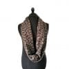 Echarpe ronde Miss sarah Pois bronze - ERMSL 032 1 echarpe ronde en soie et laine upcyclés bronze et noir