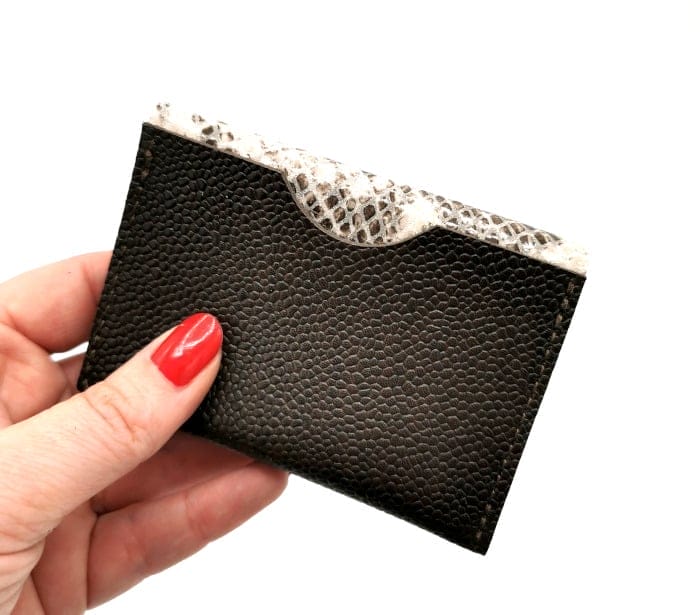 Porte carte python 2 porte cartes cuir upcyclé python