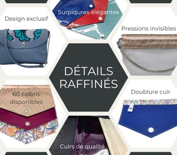 Rabat de sac interchangeable en cuir