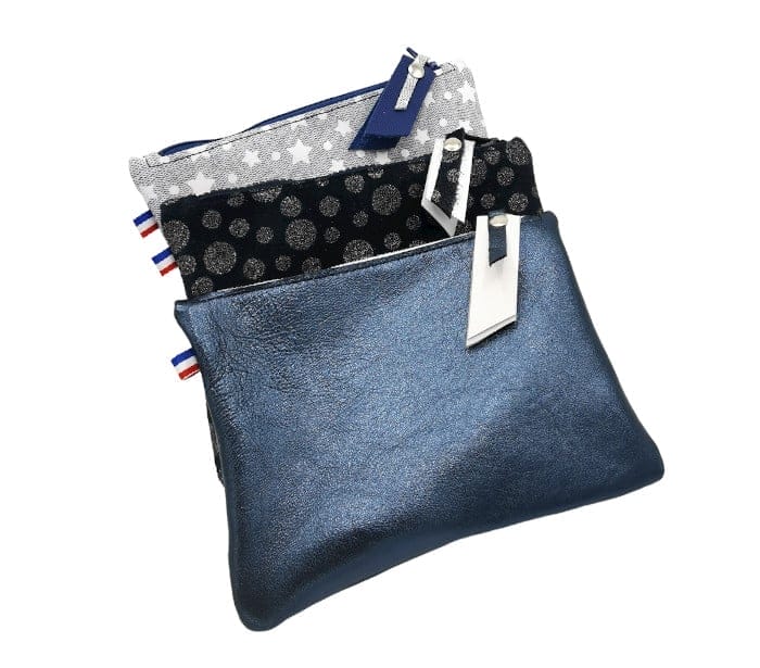 Mini sac mlle smart assortiment2 mini-sac pochette en cuir upcyclé