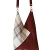 sac cabas Tartan et cuir origami