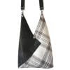 sac cabas Tartan et cuir origami