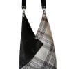 sac cabas Tartan et cuir origami