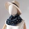foulard en soie leopard bleu canard
