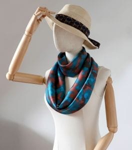 foulard en soie camouflage