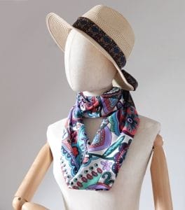 foulard soie cachemire