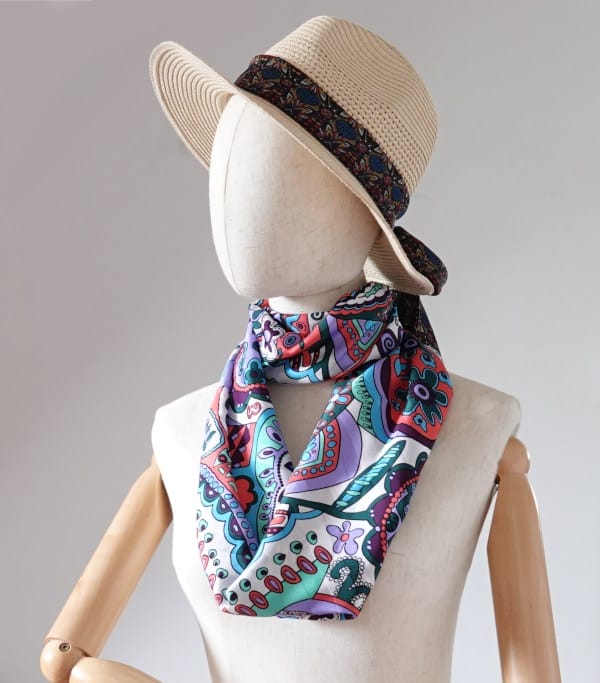 foulard soie cachemire