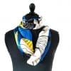 snood en soie motif fleuri