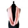 snood en soie upcyclée motif geometriques rose