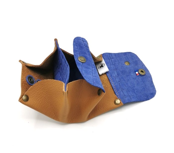 porte monnaie cuir upcyclé motif croco