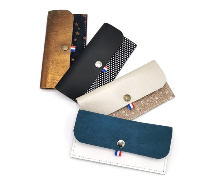 pochette la petite judith geometrique 1 pochette porte-monnaie en cuir upcyclé