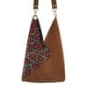 sac origami WAX paon-cafe 1 sac cabas wax et cuir origami
