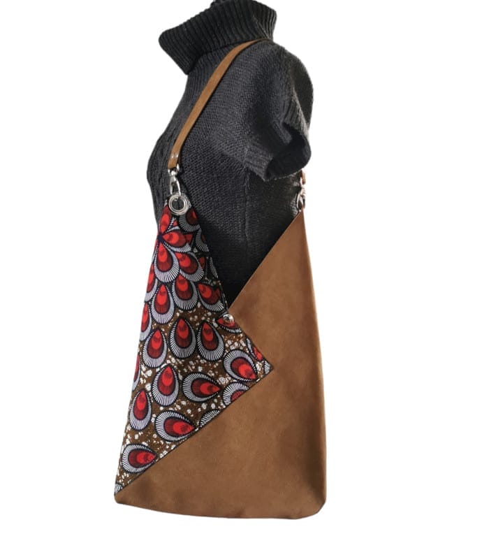 sac cabas wax et cuir origami