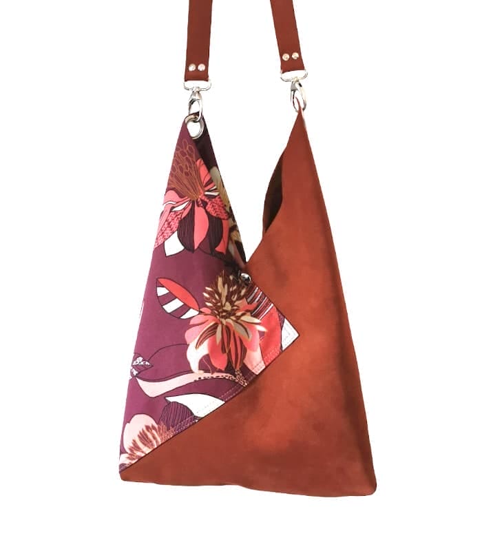 sac cabas Toile et cuir origami