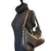 Sac hobo cuir froissé noir