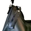 Sac Hobo cuir souple noir et bleu pailleté