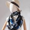 foulard en soie bleu - parachute