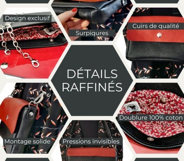 Sac en cuir aux détails raffinés