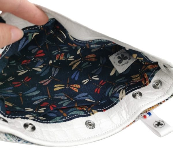 Sac en cuir à rabat interchangeable