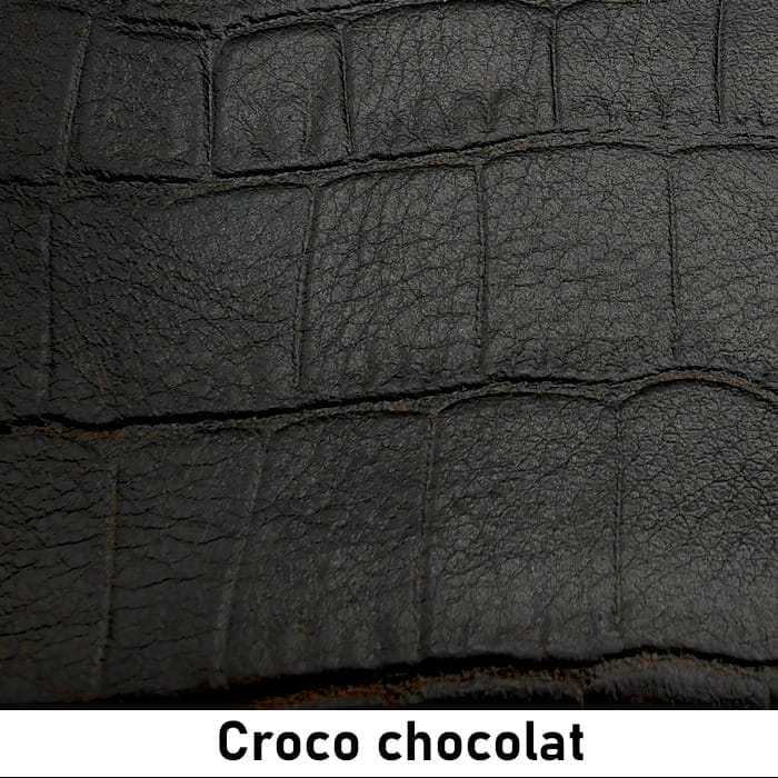 Cuir-de-veau-embossé-CROCO-CHOCOLAT 2 cuir