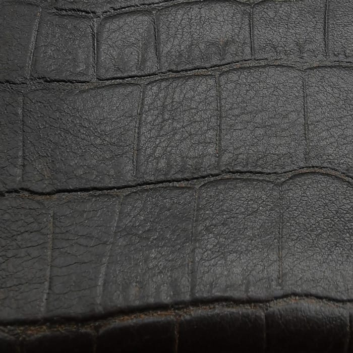 Cuir-de-veau-embossé-CROCO-CHOCOLAT
