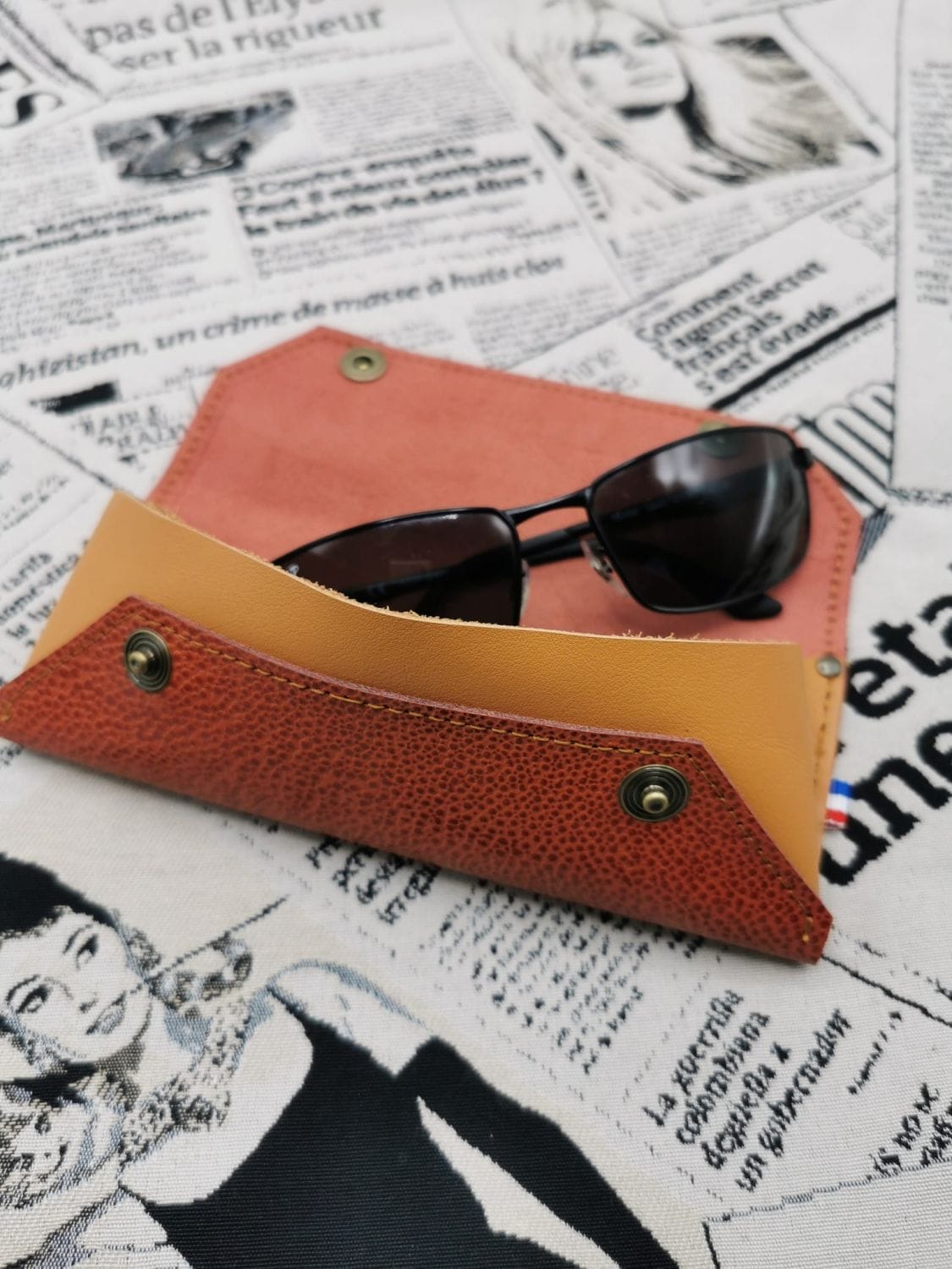 étui à lunettes homme en cuir