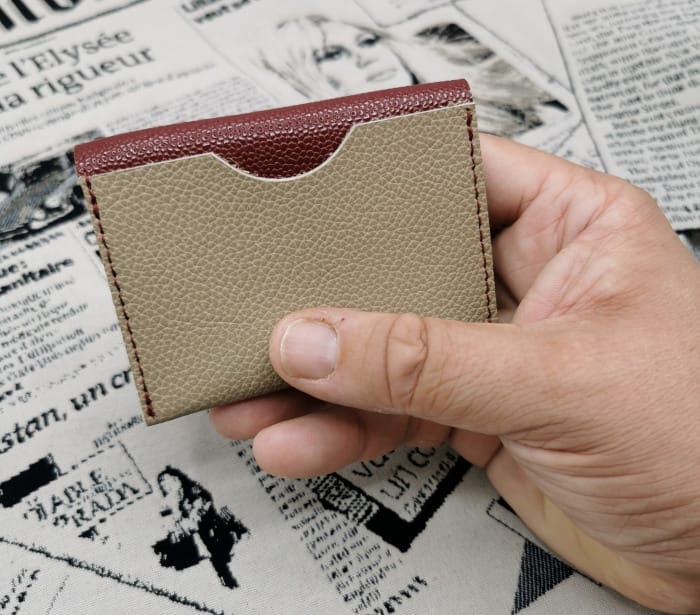 Porte cartes Hannah homme - beige-bordeaux 3 Porte cartes homme en cuir