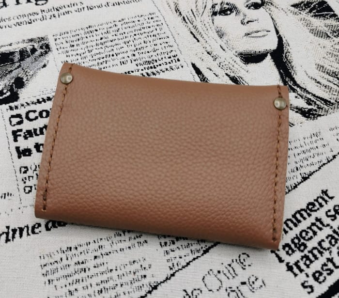 Porte monnaie Basile tabac-beige 3 porte monnaie homme en cuir Basile