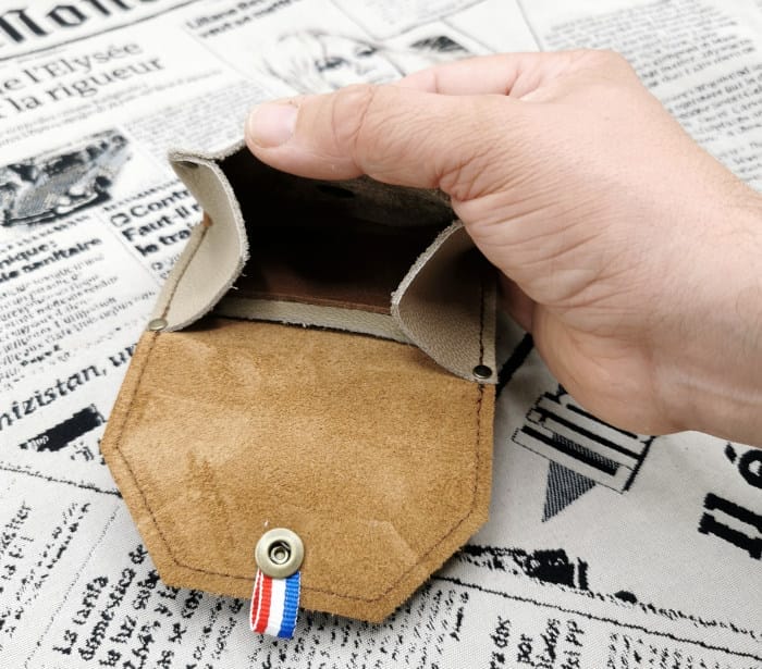 Porte monnaie Basile tabac-beige 4 porte monnaie homme en cuir Basile