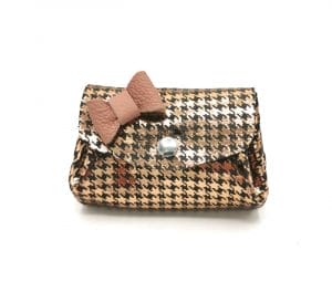 porte monnaie cuir femme or