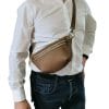 sac banane en cuir homme