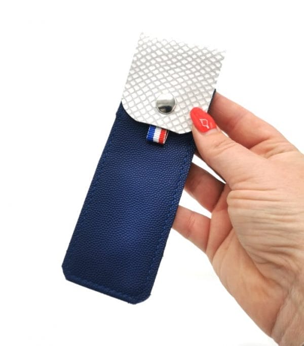 etui à crayon en cuir