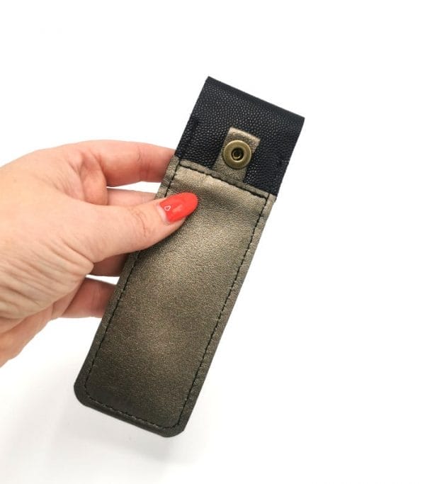 etui à crayon en cuir