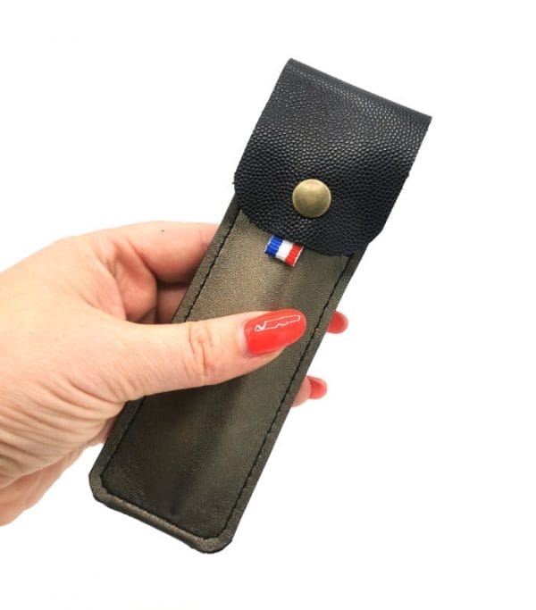 etui à crayon en cuir