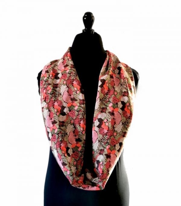 foulard en soie fleurs japonaises
