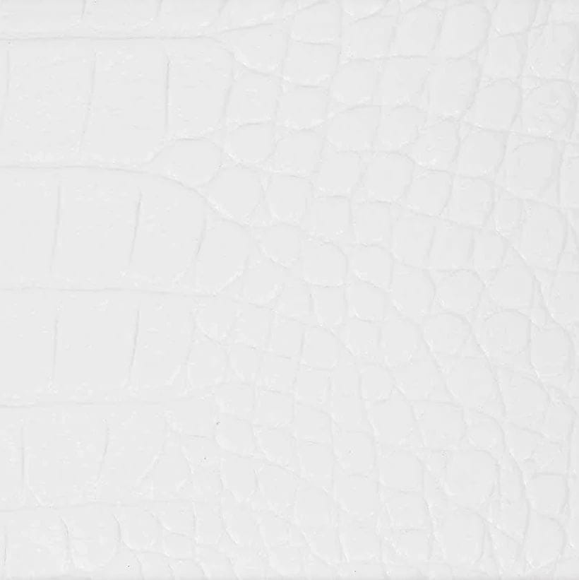 cuir cerf blanc embossé croco