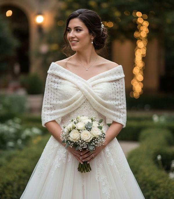 etole mariage tricot ivoire