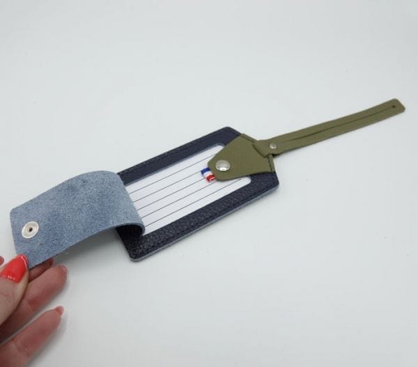 etiquette bagage en cuir