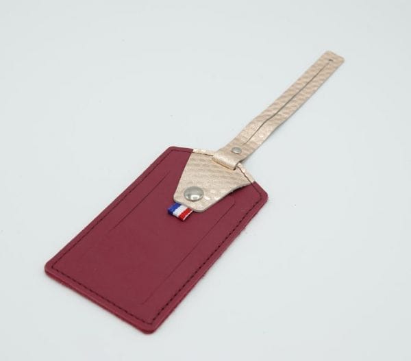 etiquette bagage en cuir