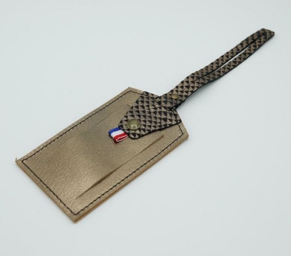 etiquette bagage en cuir