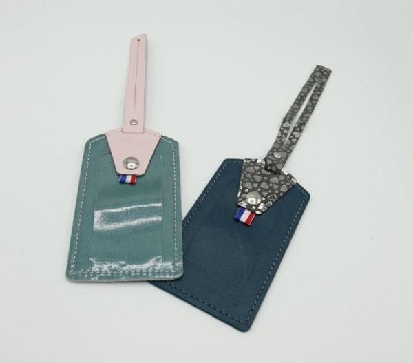 etiquette bagage en cuir