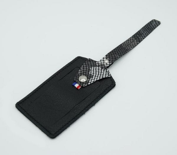 etiquette bagage en cuir