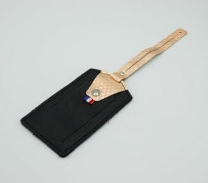 etiquette bagage en cuir